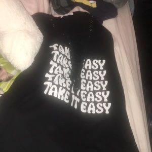 cute low cut graphic tank !